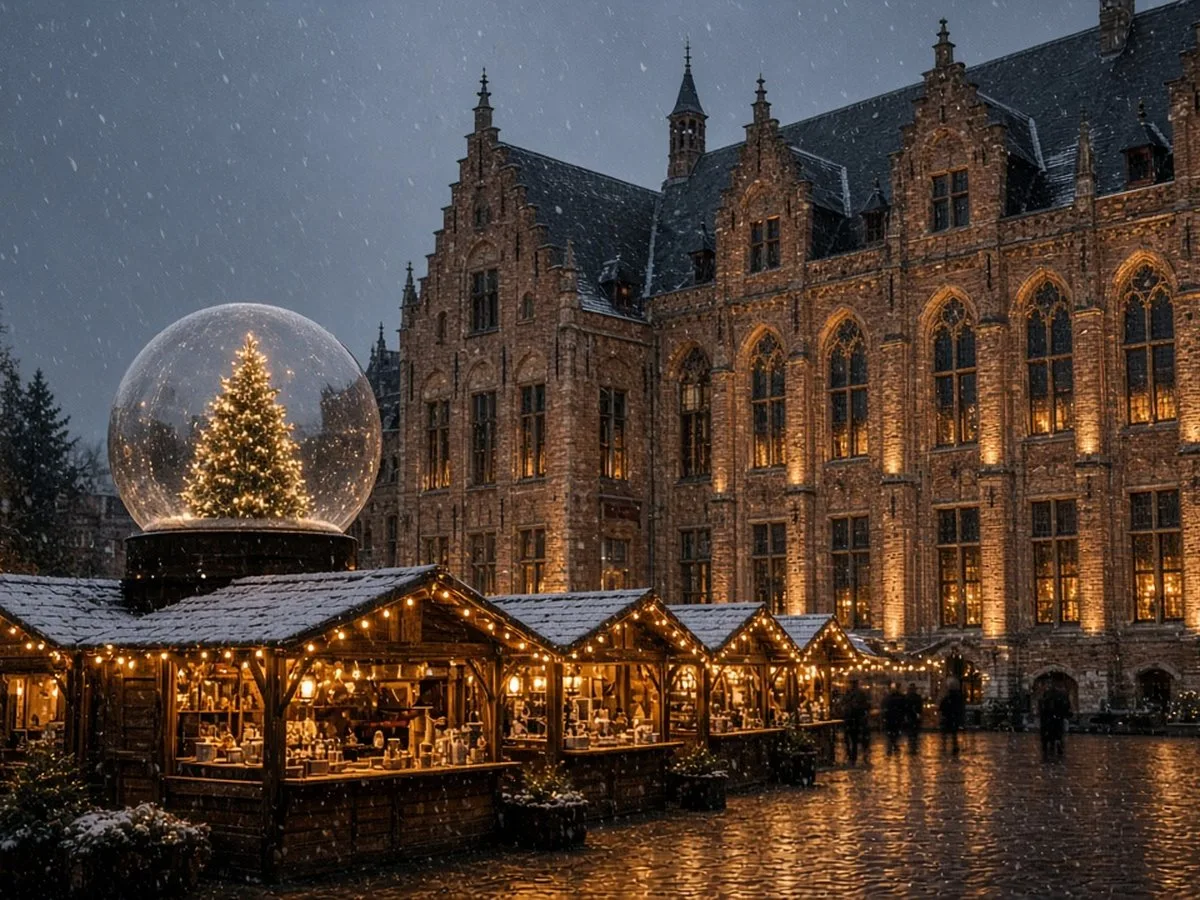 Winterlicht: kerstmarkt in en rond de Abdij van Bornem